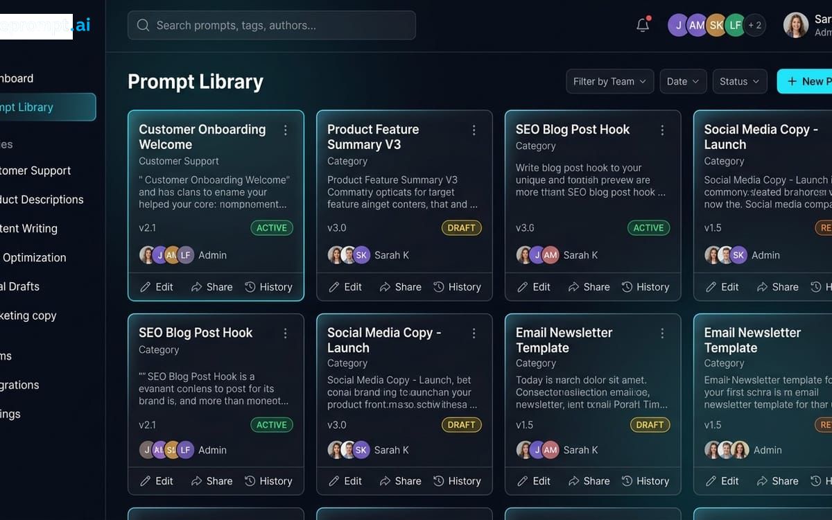 OnePrompt.ai dashboard